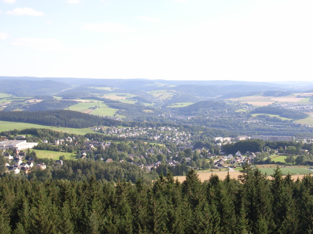 Blick vom Spiegelwald-Turm mit herrlichem Ausblick über das westliche Erzgebirge